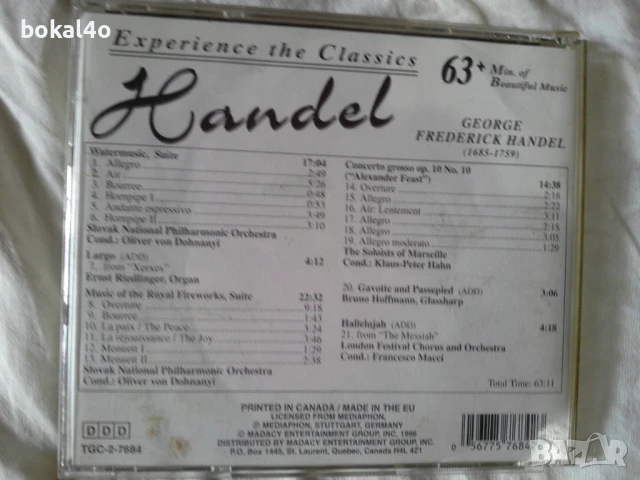 Shubert, Mozart, Handel, Strauss, снимка 7 - CD дискове - 51192610