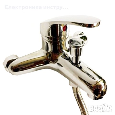 Пълен комплект стенна батерия с подвижен душ и стойка за стена, снимка 3 - Смесители - 42378090