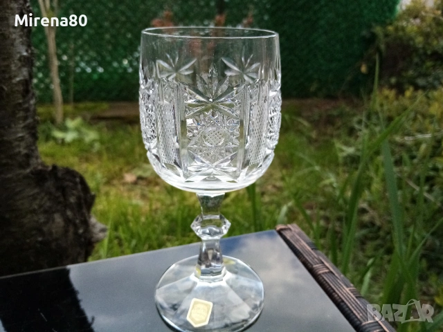 Кристален сервиз от 5 чаши за червено вино - Австрия !, снимка 5 - Сервизи - 54169497