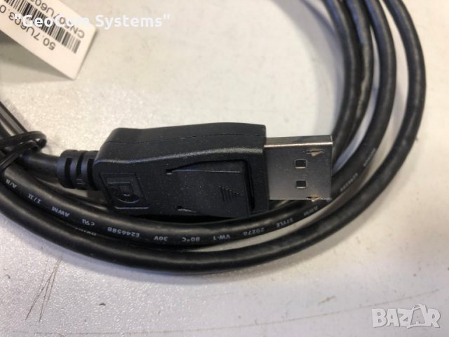 Mini DisplayPort към DisplayPort 1.8m кабел (mDP to DP cable, HP), снимка 3 - Кабели и адаптери - 29991057