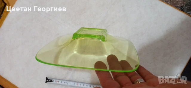 фруктиера от ураново стъкло, снимка 3 - Антикварни и старинни предмети - 50999419