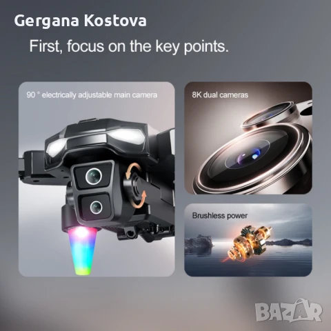 8K Дрон A22 с двойна ESC камера и вграден екран, снимка 2 - Дронове и аксесоари - 51109193