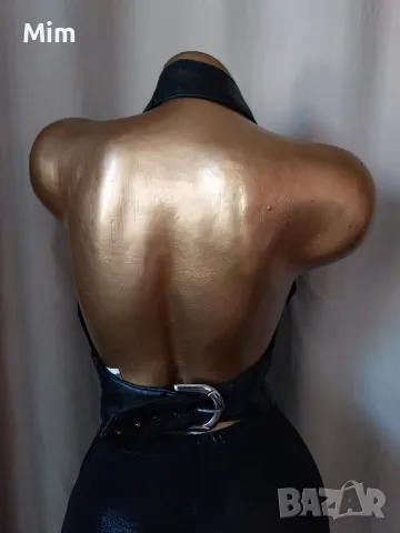 Черен кожен елек , снимка 3 - Корсети, бюстиета, топове - 50158176