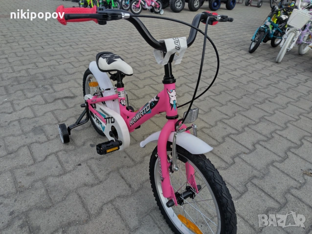 BG Детски велосипед 16" HAMATO розов, снимка 4 - Велосипеди - 54334162