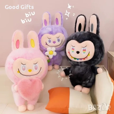 Големи плюшени играчки Лабубу 40см/60см, плюшена играчка Labubu, снимка 2 - Плюшени играчки - 51246971