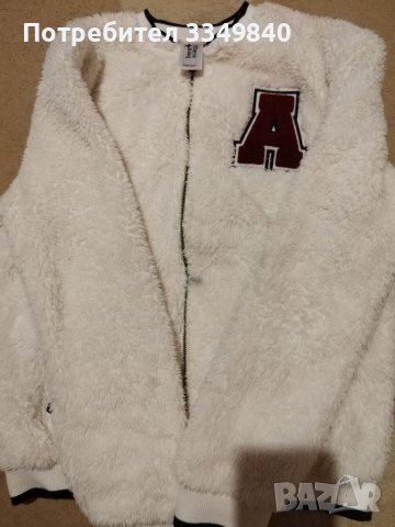 Бяла пухкаво,много топло горнище, снимка 2 - Детски анцузи и суичери - 42104139