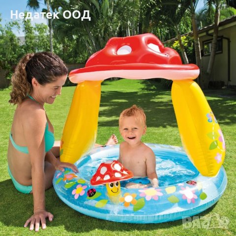 Бебешки басейн гъба Intex, 102x88 см, снимка 1 - Басейни и аксесоари - 37384929