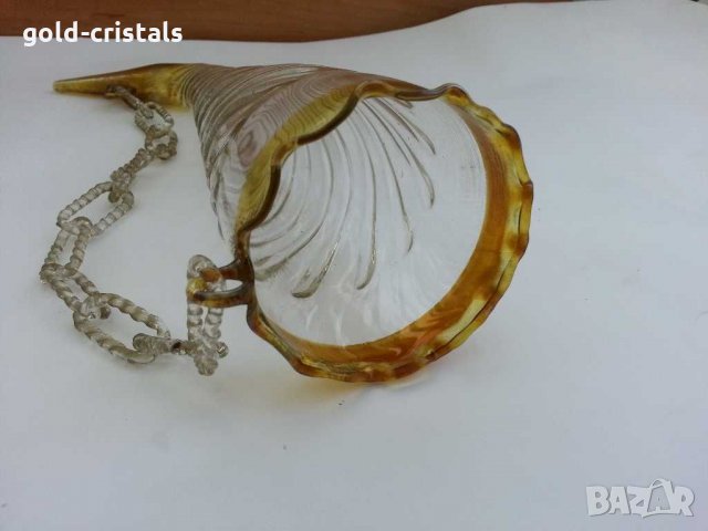 Стъклен рог, снимка 6 - Антикварни и старинни предмети - 29292252