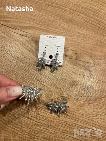 Сребърни обици, снимка 4 - Обеци - 54273893