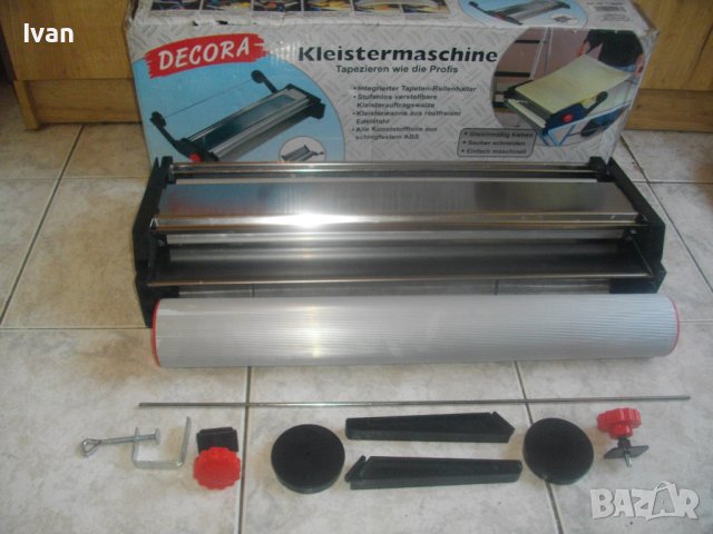 Нова Немска Машина Ръчна Залепяне/Поставяне На Тапети до 58 см-Инокс-Комплект-Kleistermaschine DECOR