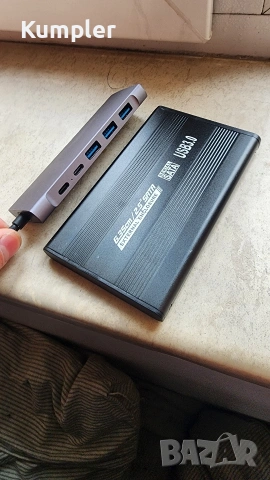 USB-C хъб с HDMI, SD + подарък външен хард диск 1TB, снимка 2 - Външни хард дискове - 53336475