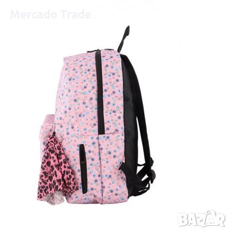Ученическа раница, Розова с бандана на цветя My Way , снимка 3 - Раници - 37780289