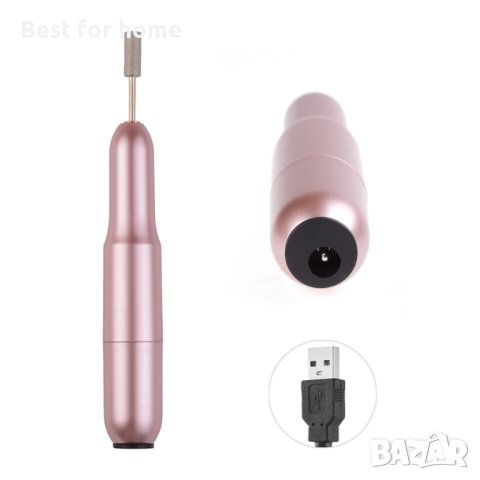 Електрическа писалка за шлифоване на полиране USB Машина за полиране на нокти+Накрайници  20 000 RPM, снимка 6 - Електрически пили за пети - 42400754