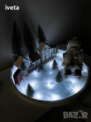 Малки къщички и дядо коледна , снимка 6 - Декорация за дома - 52429557