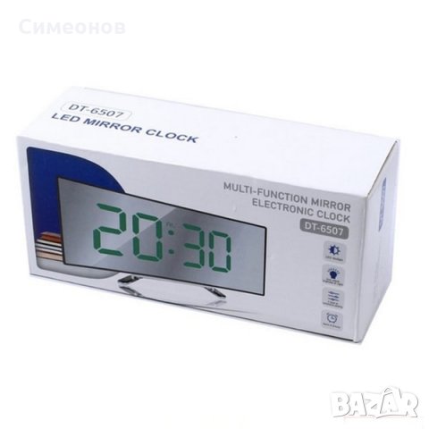 Електронен LED часовник с термометър настолен постоянно светещ на ток, снимка 7 - Други - 30360898