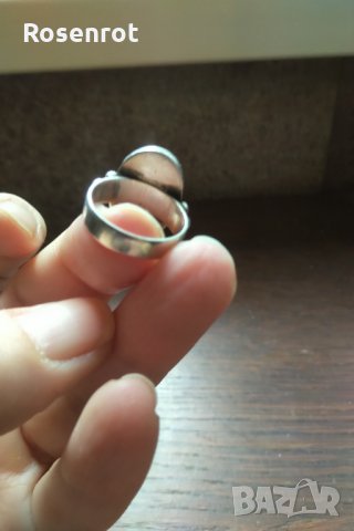 Авторски сребърен пръстен с натурален апатит  , снимка 7 - Пръстени - 30544070