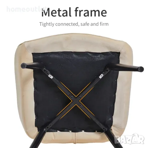 Висококачествени трапезни столове тип кресло - комплект от 2бр C-U-DC-0085CR, снимка 6 - Столове - 49081982