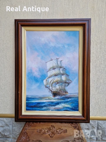 Страхотна голяма авторска картина масло върху платно