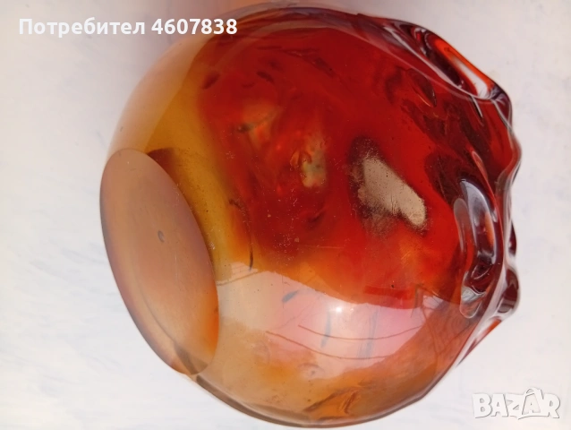 Ваза murano кехлибар 14/18 см, снимка 5 - Вази - 53957788