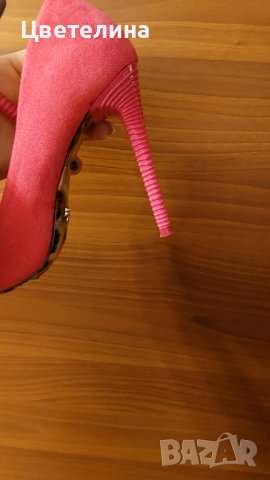 Цикламени, 35н, снимка 2 - Дамски обувки на ток - 38617431