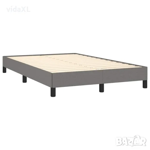 vidaXL Рамка за легло без матрак, тъмносив, 120x190 см, плат, снимка 3 - Спални и легла - 56146810