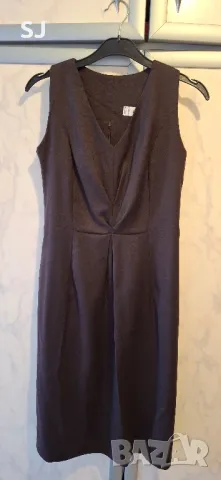 Дамска вълнена елегантна рокля без ръкави. Размер 42, S, българско производство