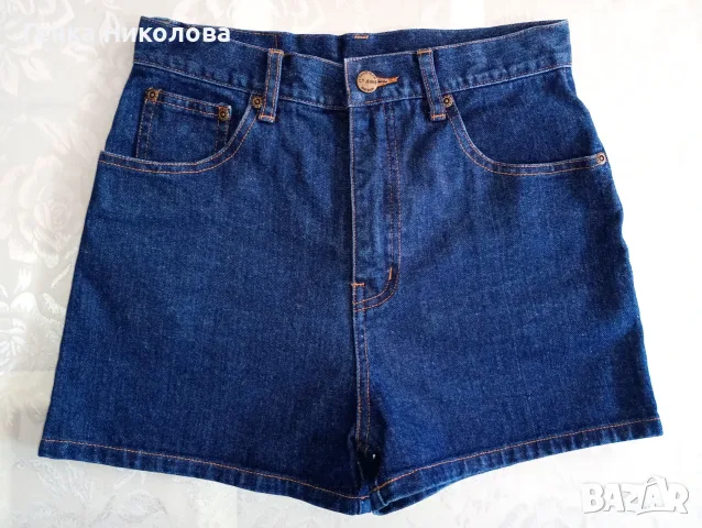 Дънкови дамски къси панталони, снимка 2 - Дънки - 56037744