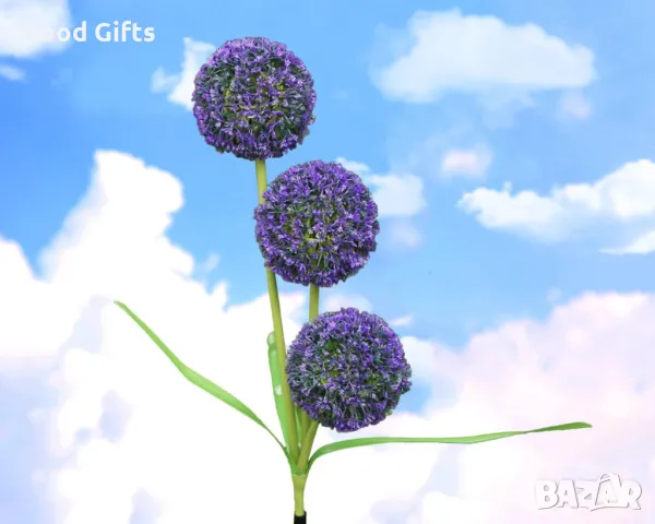 Соларна градинска лампа Глухарче, Лилаво цвете, снимка 2 - Соларни лампи - 50240079