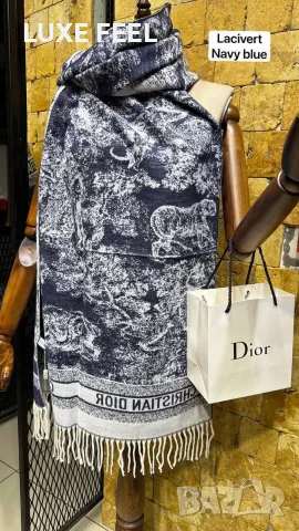 Dior ✨Кашмир ✨ Дамски Шалове , снимка 4 - Шалове - 56227540