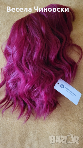Дамска червена перука , снимка 5 - Продукти за коса - 44515872