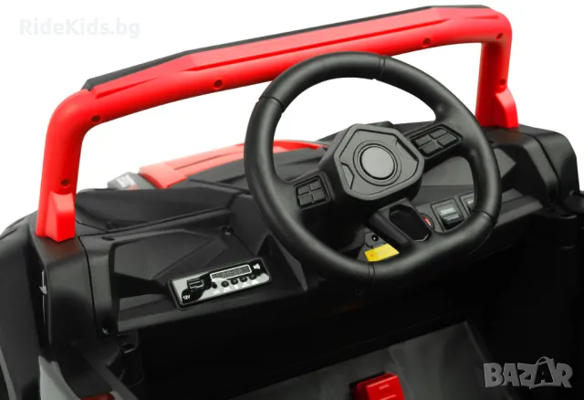 Офроуд акумулаторен автомобил AXEL – Червен, 4x4, с дистанционно и LED, снимка 9 - Детски велосипеди, триколки и коли - 50099511