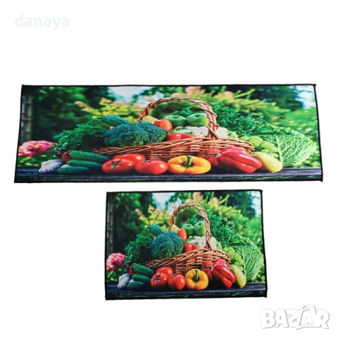 5257 Пътеки за кухня с принт кухненски постелки, 2 броя, снимка 3 - Други - 47423130