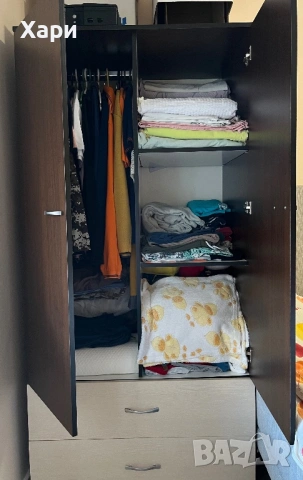 Двукрилен гардероб 90x60x180, снимка 4 - Гардероби - 54093027