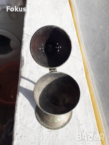 Настолно домашно кандило бронз емайл, снимка 4 - Антикварни и старинни предмети - 53333582