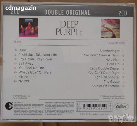 Компакт дискове CD Deep Purple ‎– Burn / Stormbringer, снимка 2 - CD дискове - 39800288