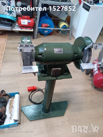 Професионален немски шмиргел Elektra BECKUM 1200w 1,5 конски сили , снимка 2 - Други инструменти - 53097869