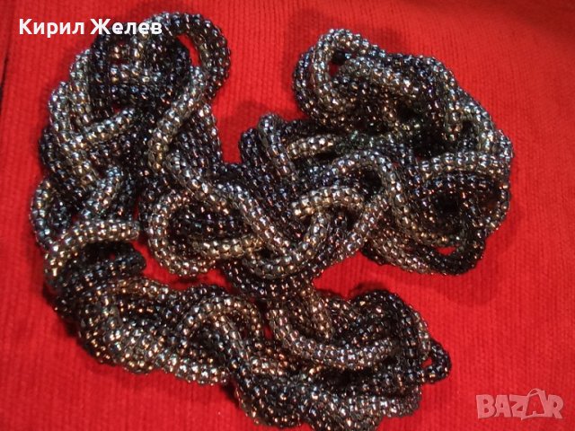 СРЕБРИСТО КОЛИЕ МЕТАЛНО ПЕТРО АРТ ВИНТИДЖ ОПЛЕТКА 26963, снимка 3 - Колиета, медальони, синджири - 35078586