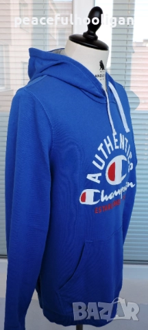 Champion Mens  Blue Hoodie - страхотен мъжки  син суичър размер L, снимка 5 - Суичъри - 52322742
