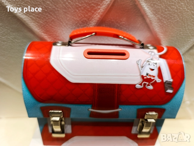 Рядка кутия за обяд Kinder Surprise Tin Chocolate Box - чанта за монети Касичка , снимка 3 - Колекции - 52507074