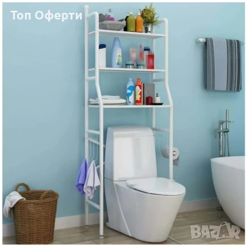 Етажерка с три рафта за баня, тоалетна, мокро помещение , снимка 6 - Етажерки - 49956778