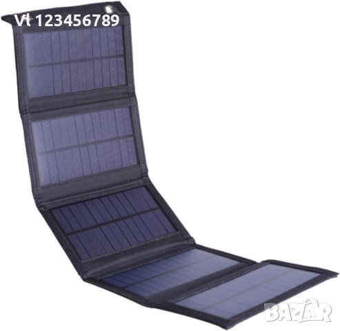 Сгъваем соларен панел, 15 W зареждане директно от слънцето, 2xUSB, снимка 4 - Оригинални зарядни - 42572816
