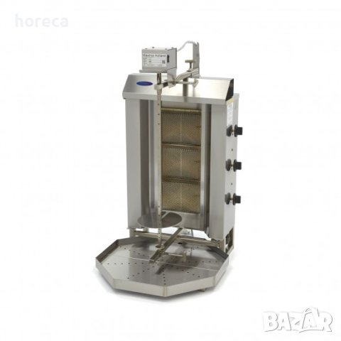 Дюнер машина на газ с 3 горелки - вместимост за 30 кг. месо, снимка 1 - Обзавеждане за заведение - 40252002