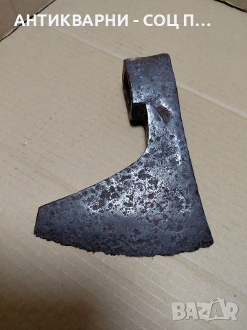 Соц Стара Ръчно Кована Брадва 1.200кг. НОМЕР 1321., снимка 5 - Антикварни и старинни предмети - 54102177