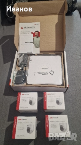 Комплект четриканален двр и четри камери HIKVISION със звук, снимка 2 - Комплекти за видеонаблюдение - 51867154