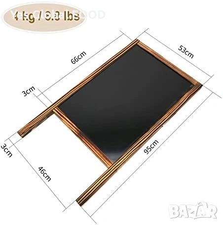 uyoyous рекламна дъска тип А 53×95 см с тебешир, снимка 2 - Други - 53096152