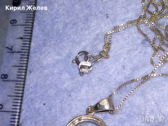 ФЛОРАЛЕН СКЪПОЦЕНЕН СРЕБЪРЕН МЕДАЛЬОН с БЯЛА ПОЗЛАТА иПОСРЕБРЕНА ВЕРИЖКА от БЛАГОРОДНА СТОМАНА 27626, снимка 11 - Колиета, медальони, синджири - 40532581