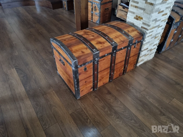 Стар дървен сандък/ракла/скрин, снимка 10 - Антикварни и старинни предмети - 52441208