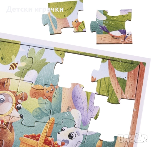 Детски пъзел горски животни 28 части , снимка 3 - Игри и пъзели - 52666962