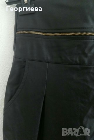 Черна кожена пола, снимка 1