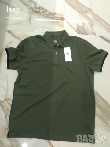 Мъжка тениска БОГНЕР 2ХЛ последен размер в тъмно зелен цвят , снимка 8 - Тениски - 53202809